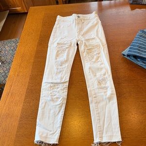 American Eagle Distressed High Rise Jegging Crop Size 00 Short